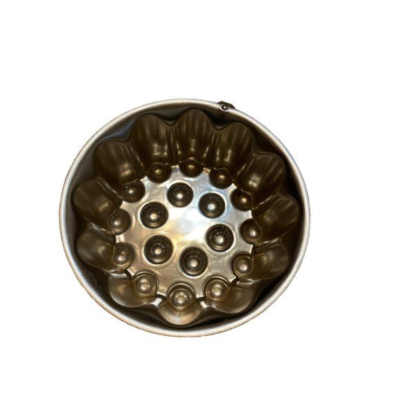 Unknown Kitchen Vintage Mcm Round Bubble Copper Jello Cake Mold